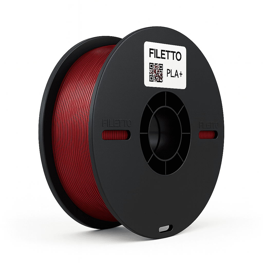 Filetto PLA+ 3D Filament – 1.75mm – 1KG – AMS Uyumlu - Ateş Kırmızı