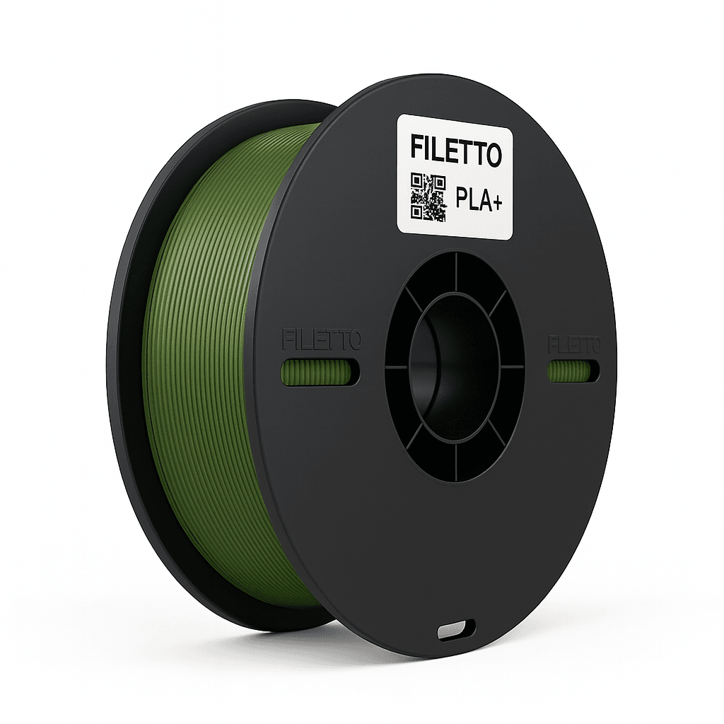 Filetto PLA+ 3D Filament – 1.75mm – 1KG – AMS Uyumlu - Haki Yeşili