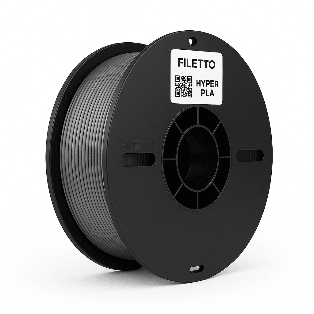 Filetto Hyper Pla Filament 1.75 mm 1 KG - Gümüş Gri