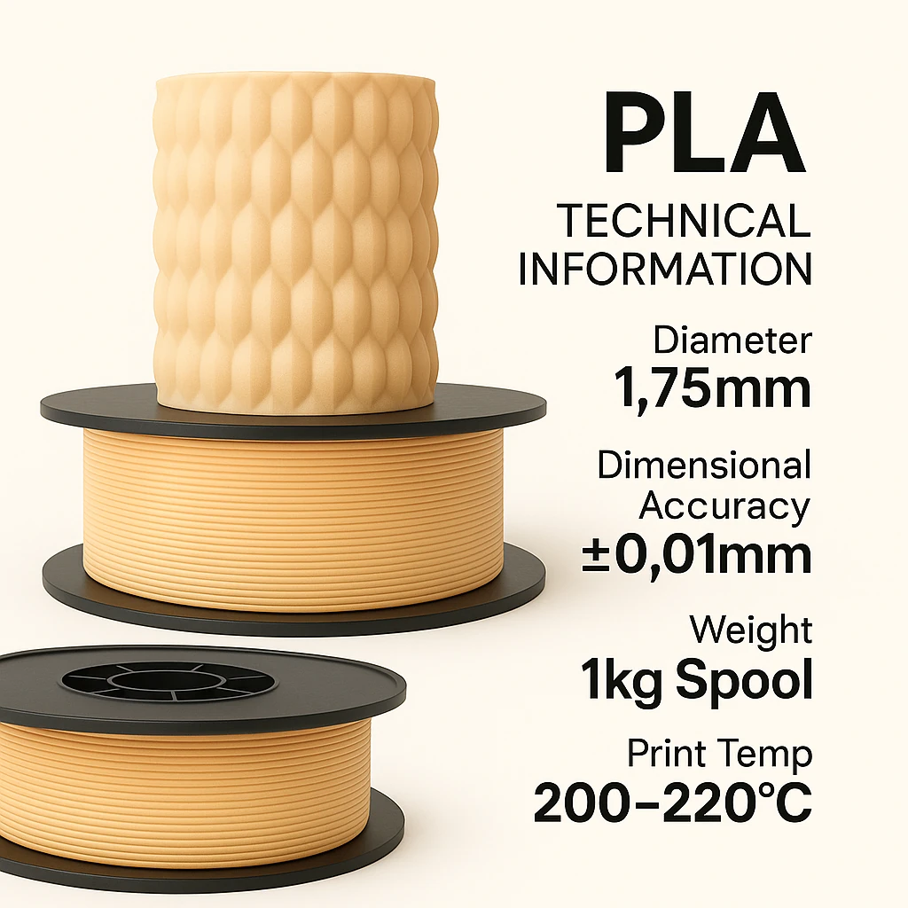 Filetto PLA+ 3D Filament – 1.75mm – 1KG – AMS Uyumlu