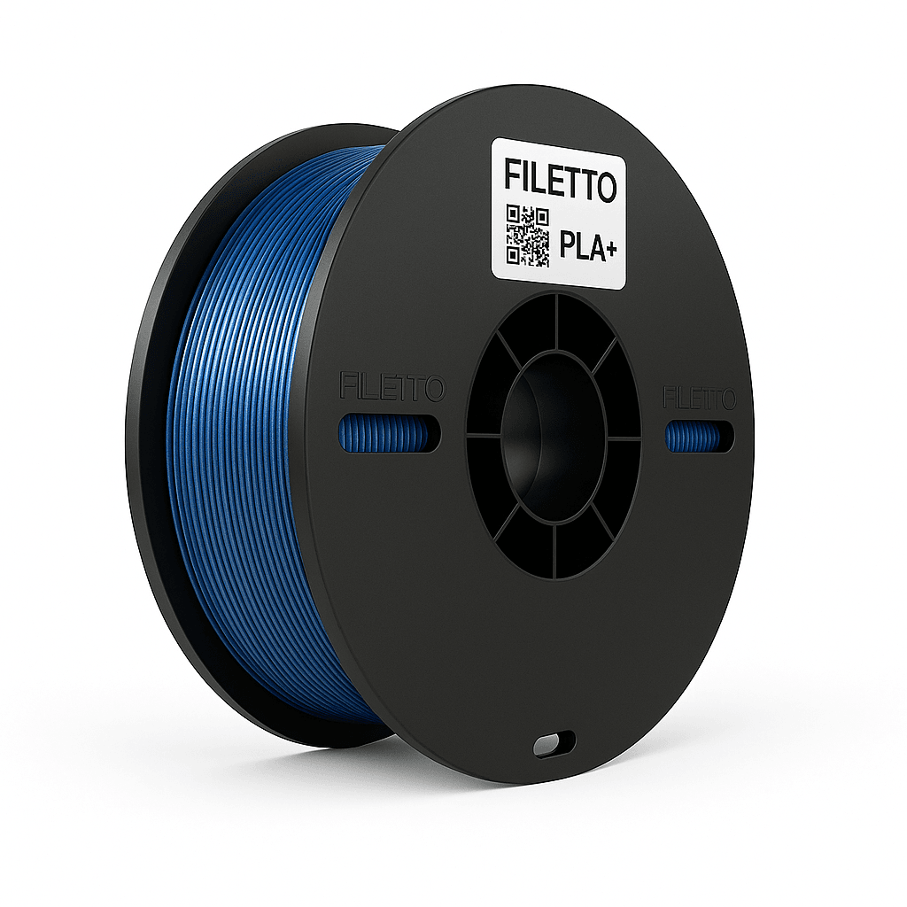 Filetto PLA+ 3D Filament – 1.75mm – 1KG – AMS Uyumlu - Metalik Mavi