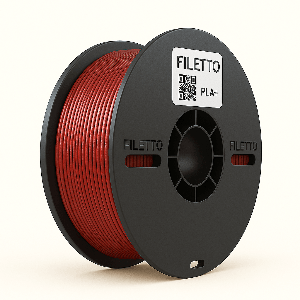 Filetto PLA+ 3D Filament – 1.75mm – 1KG – AMS Uyumlu - Ateş Kırmızı