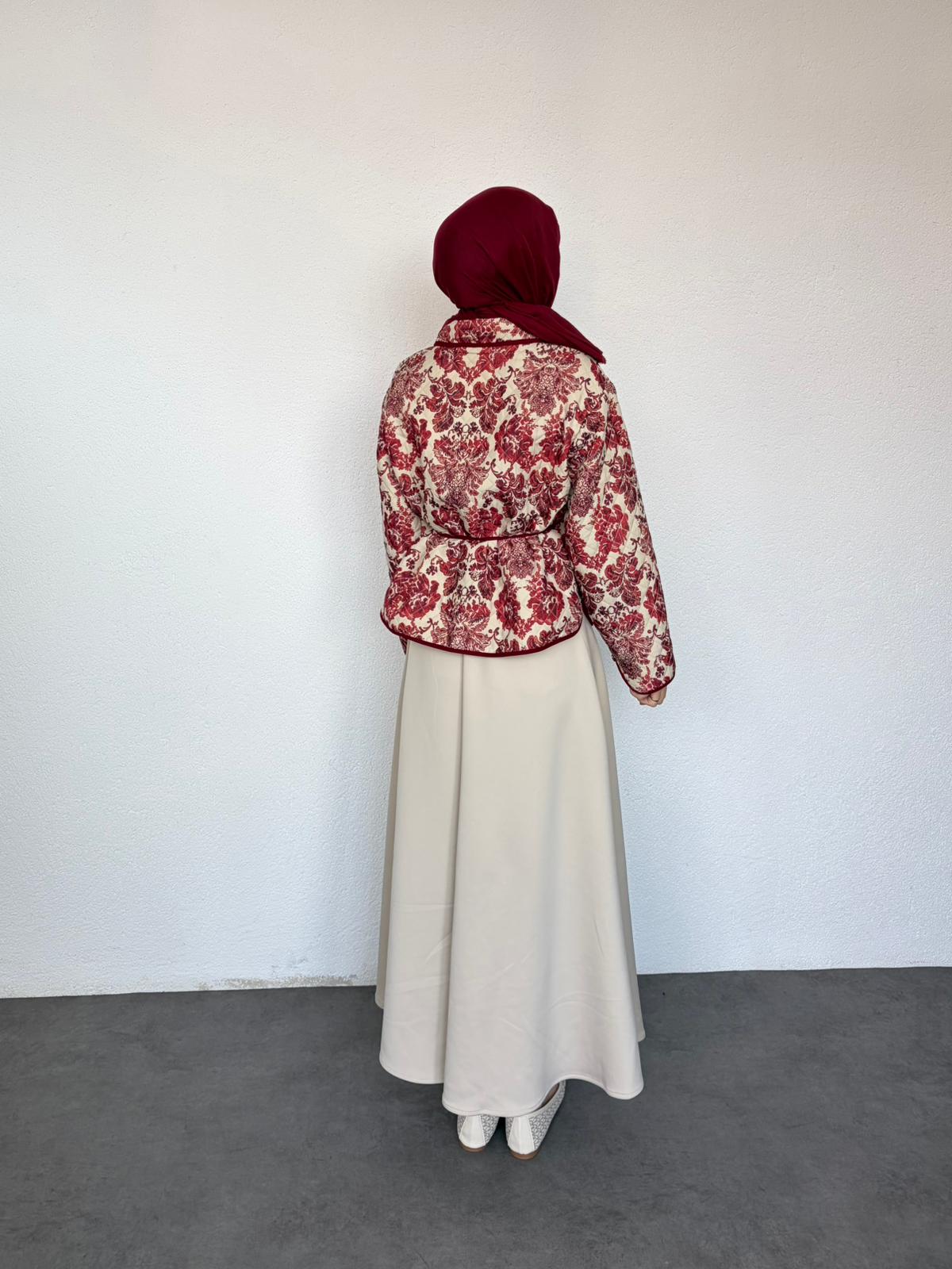 Desenli Kapitone Ceket