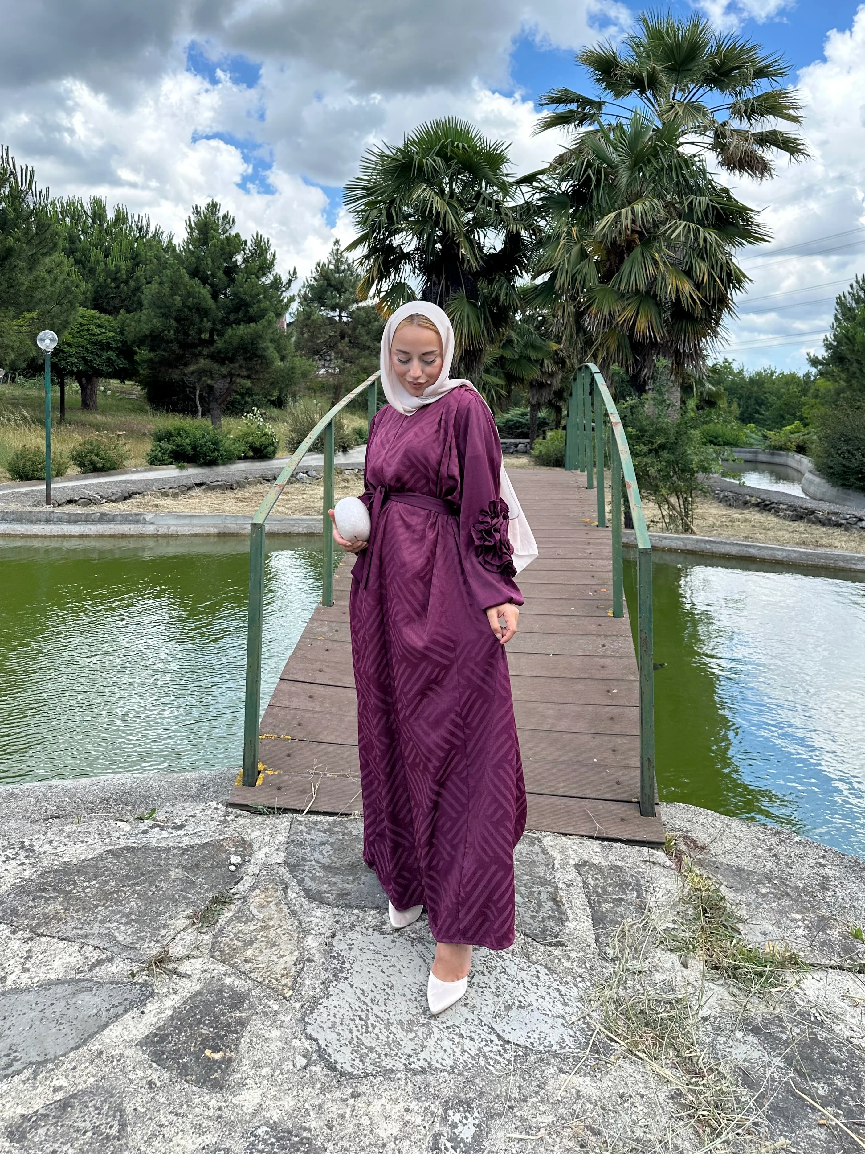 Tasarım Saten Elbise