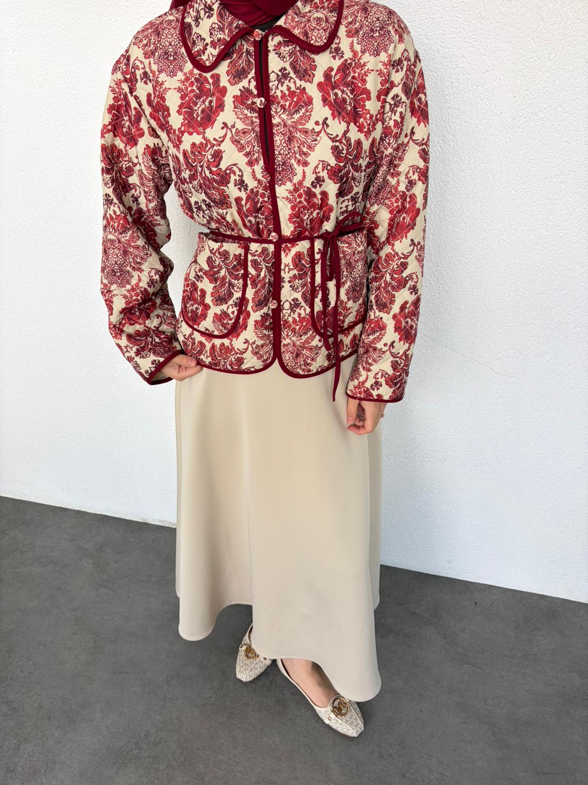 Desenli Kapitone Ceket