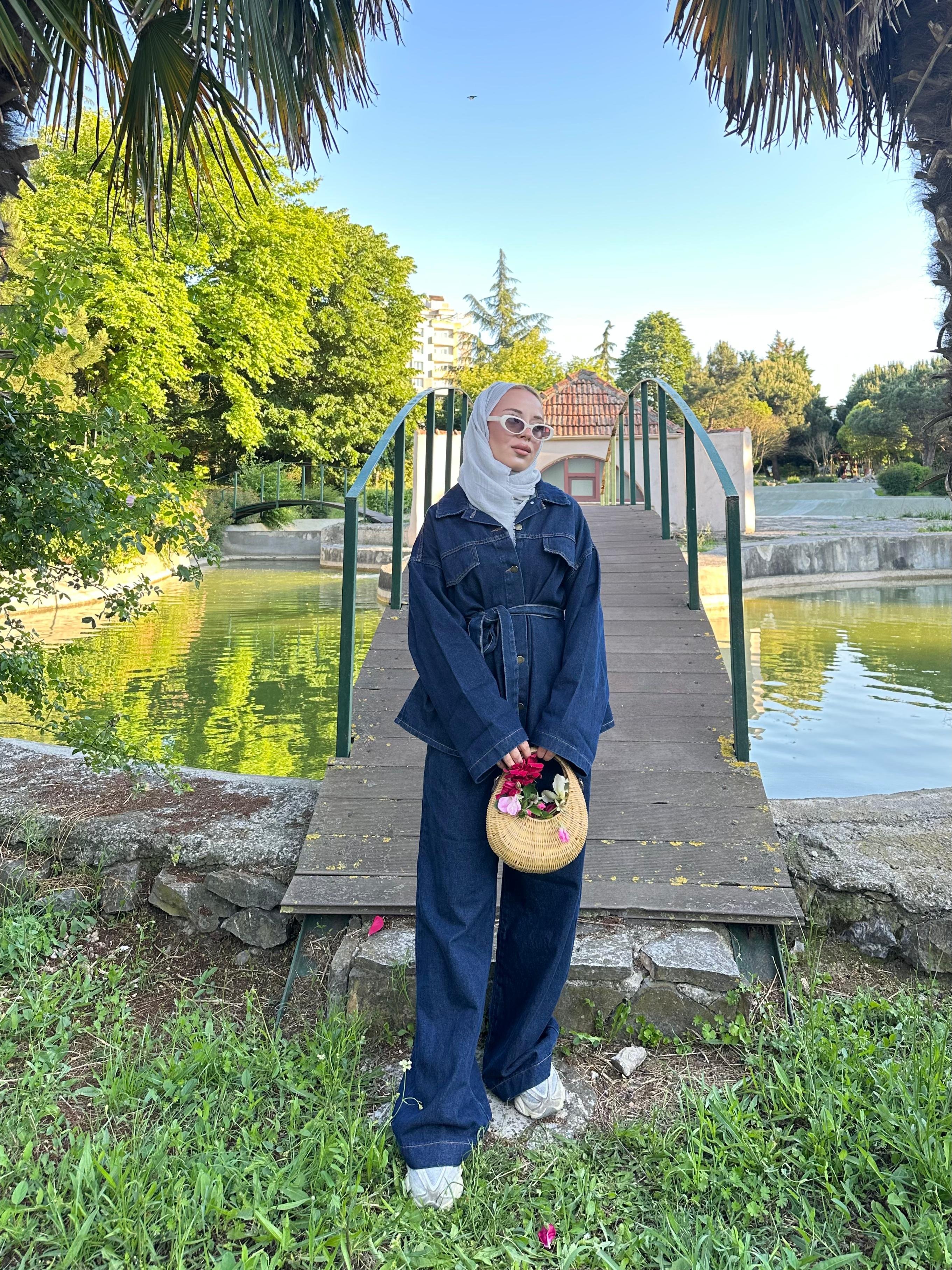Belden Kuşaklı Kot Takım