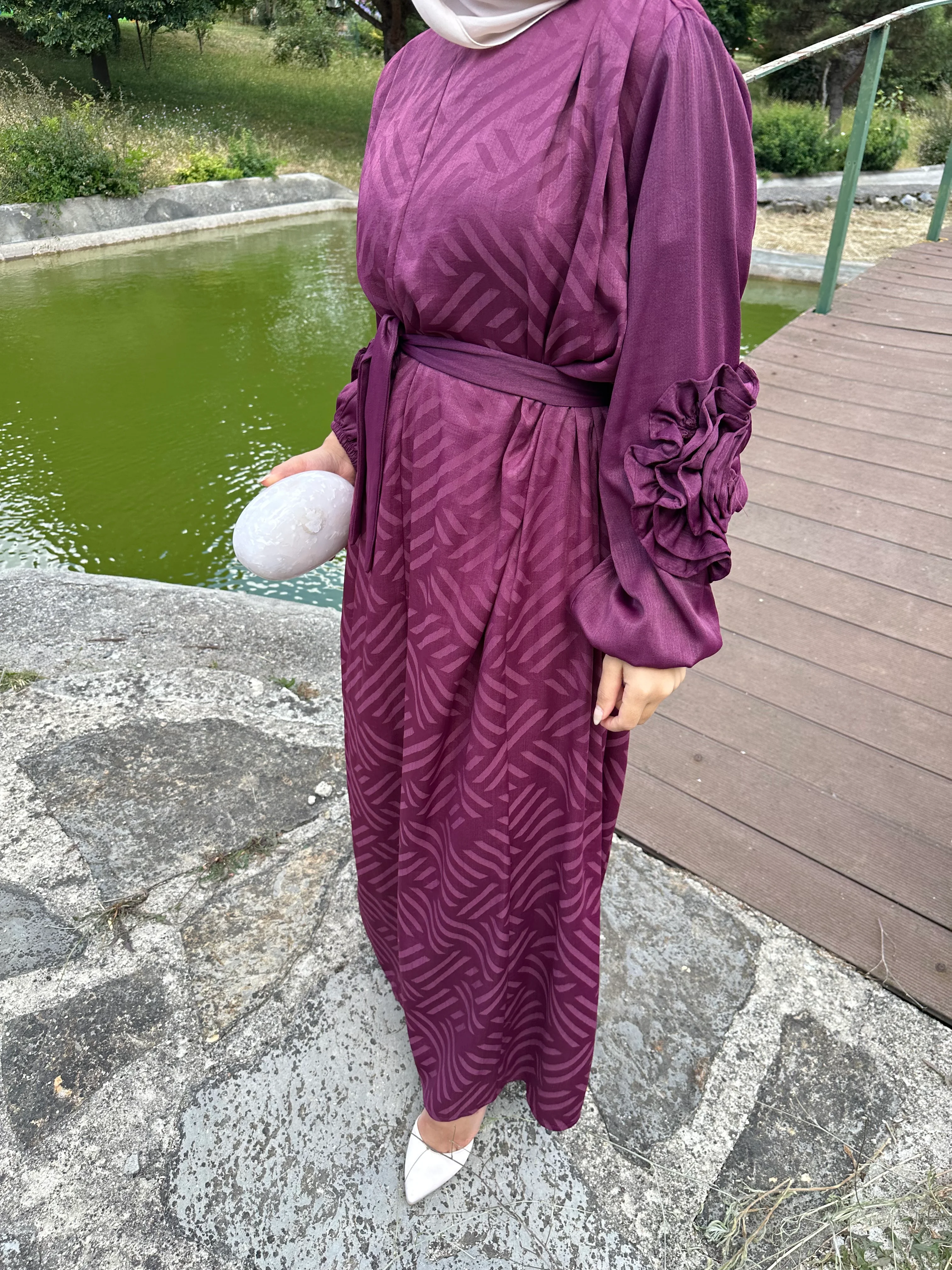 Tasarım Saten Elbise