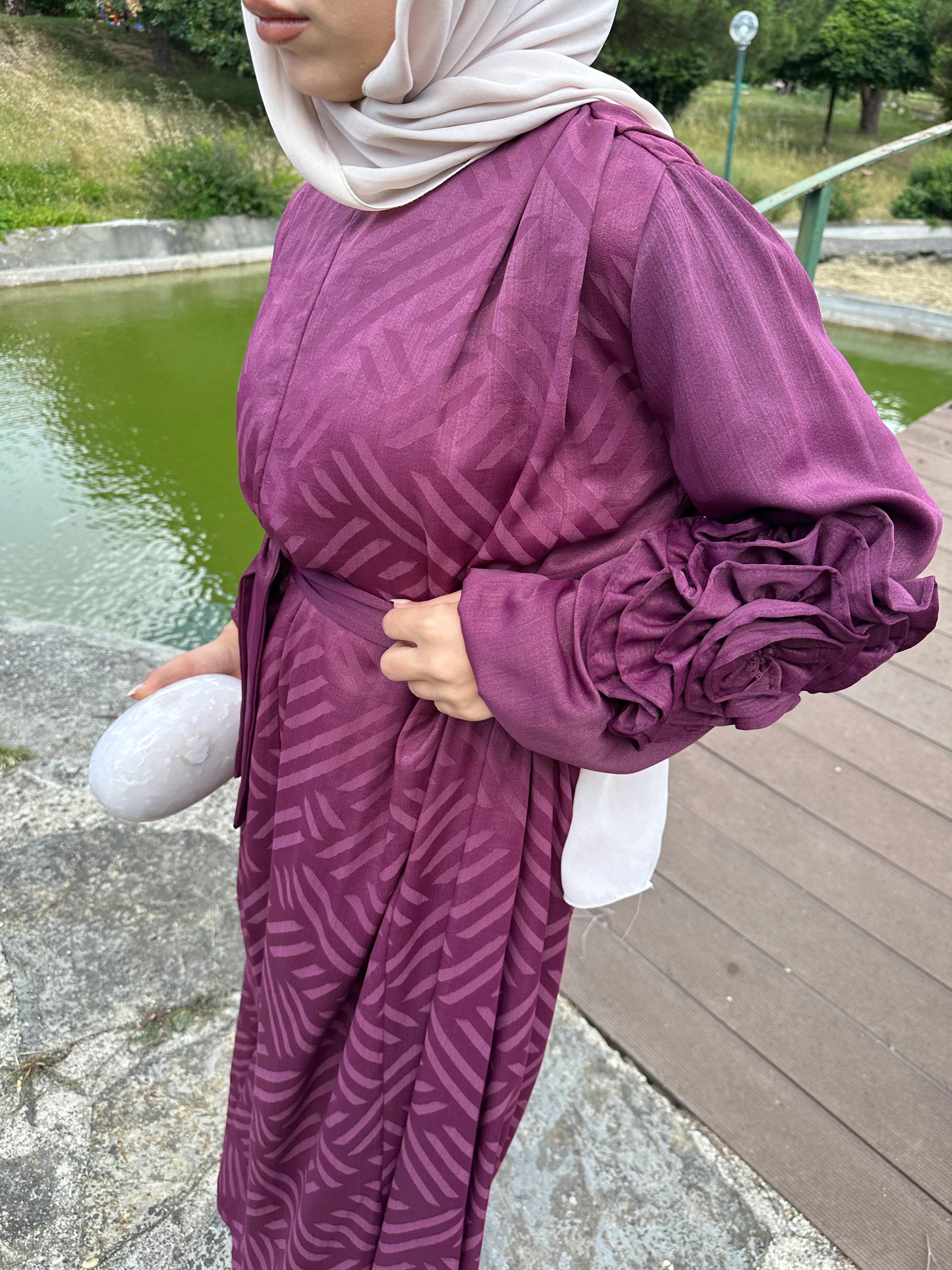 Tasarım Saten Elbise