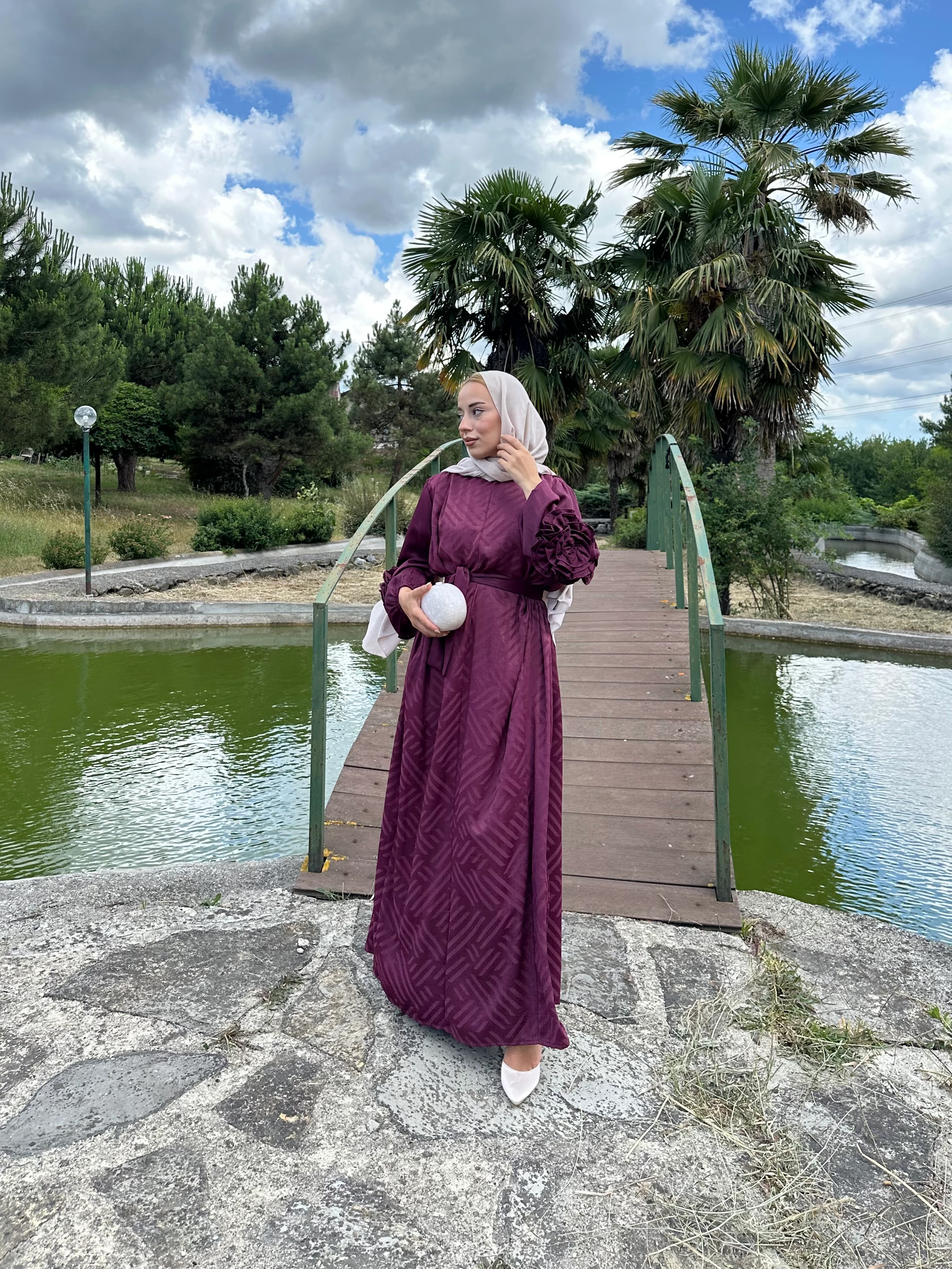 Tasarım Saten Elbise