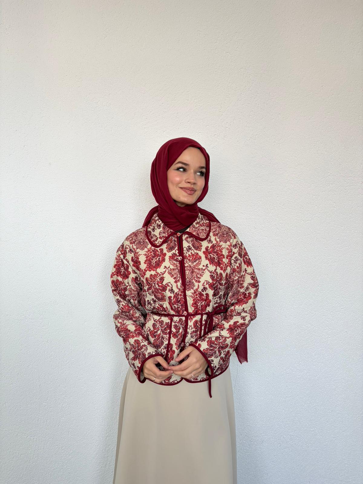 Desenli Kapitone Ceket