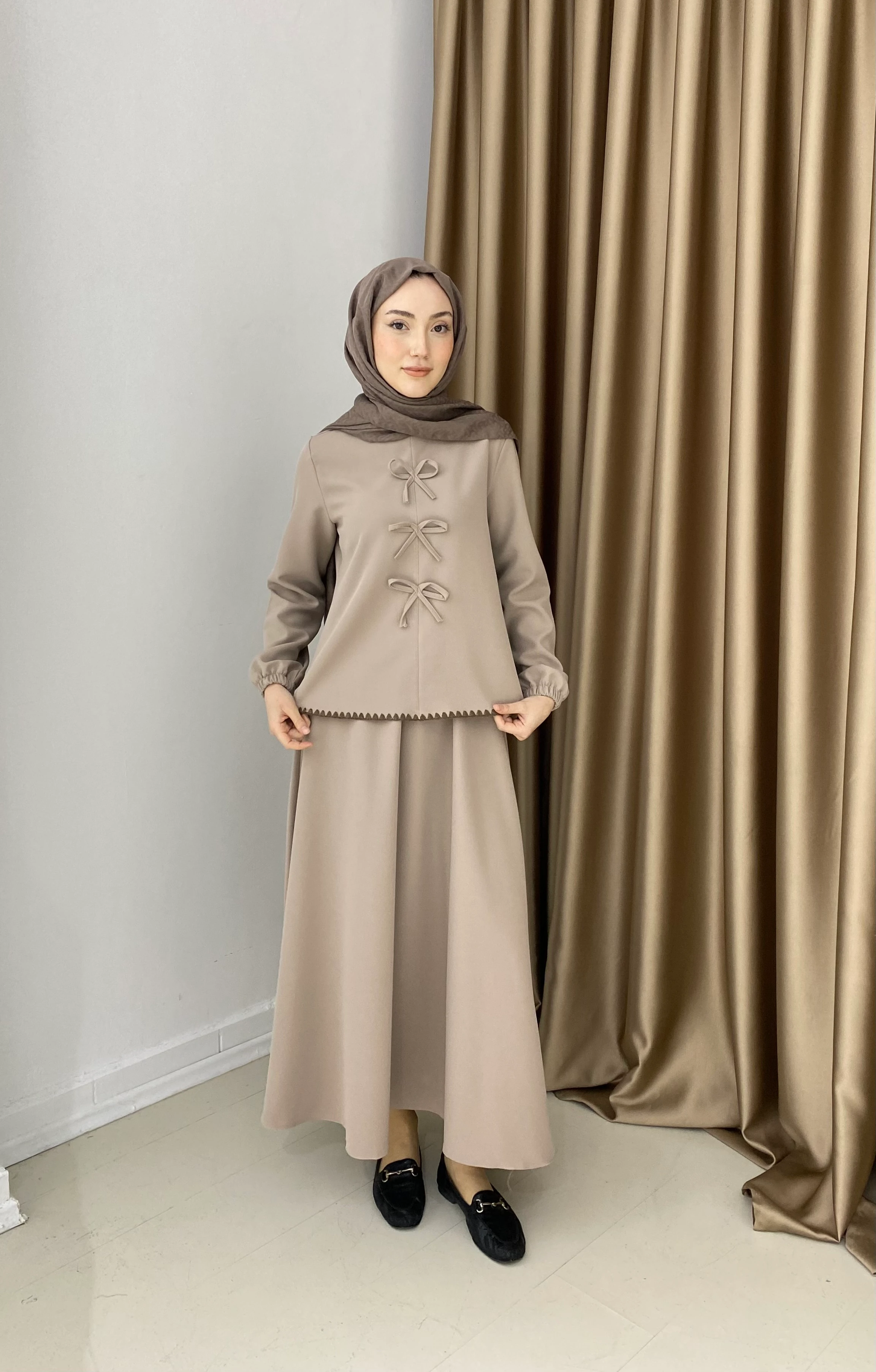 Fiyonk Detaylı Etek Takım