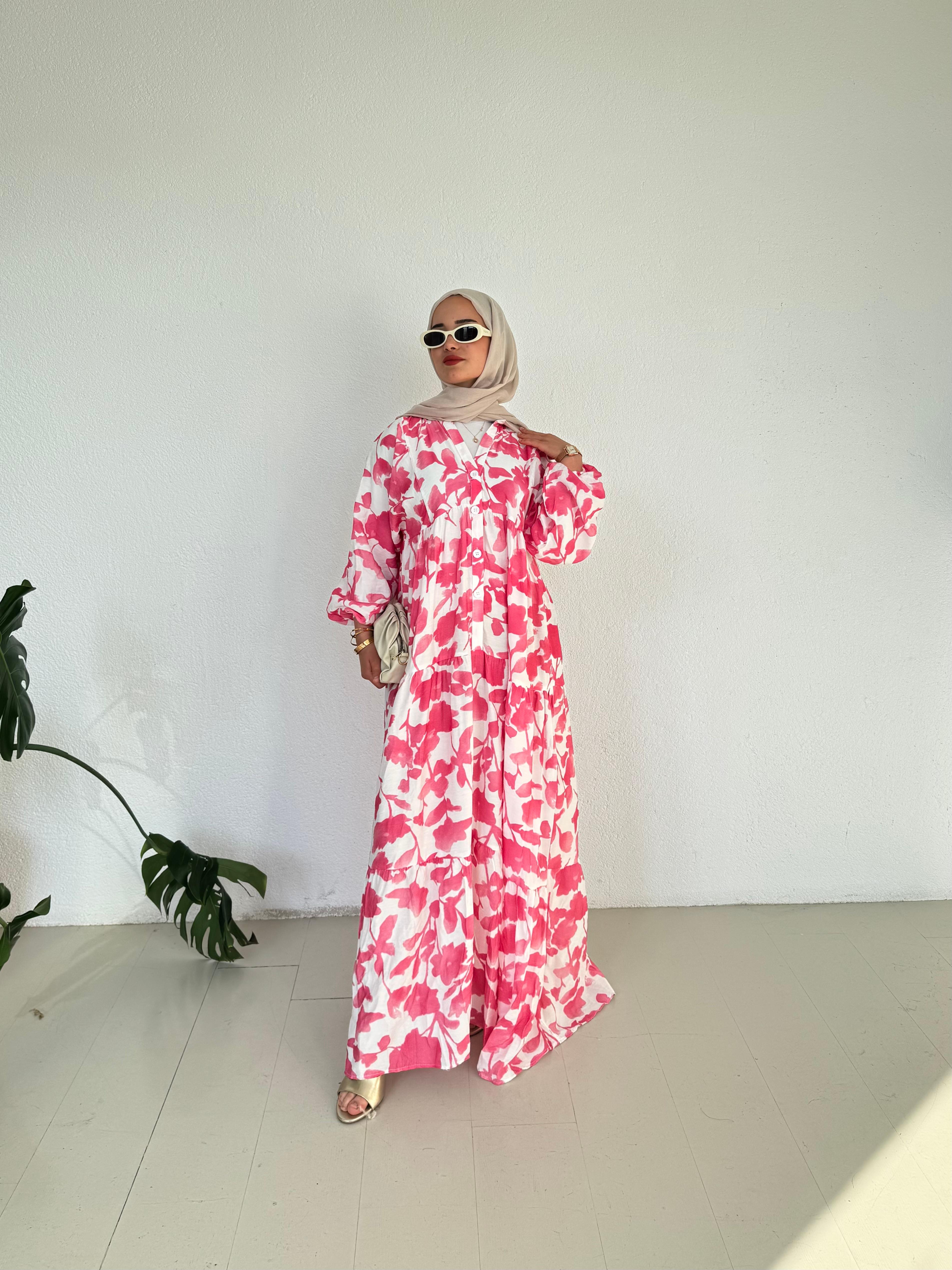 Rosa Modal Kumaş Elbise - pembe