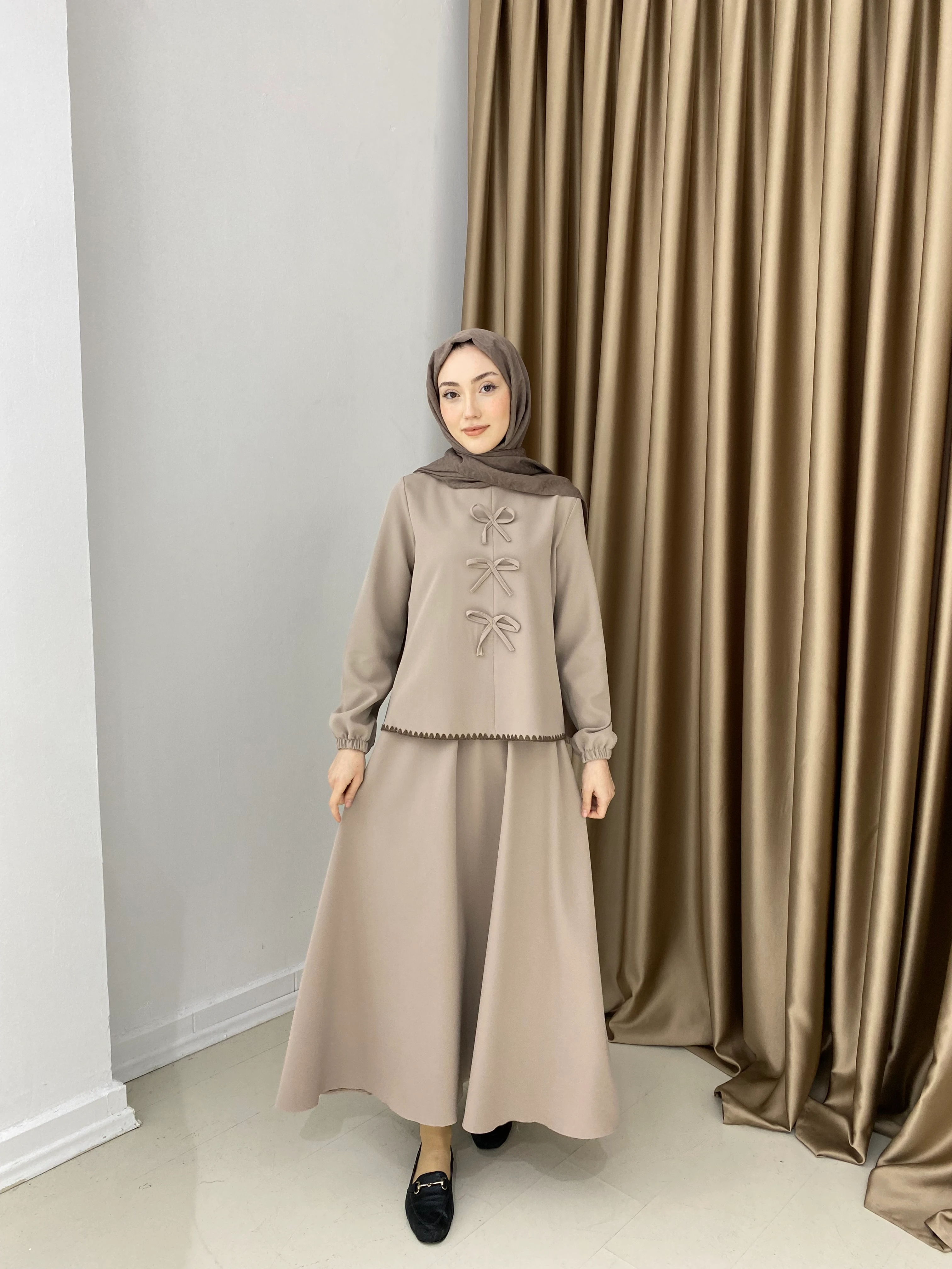 Fiyonk Detaylı Etek Takım