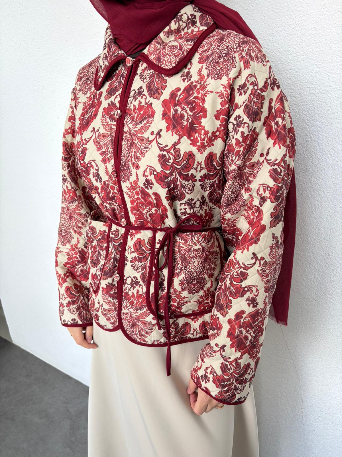 Desenli Kapitone Ceket