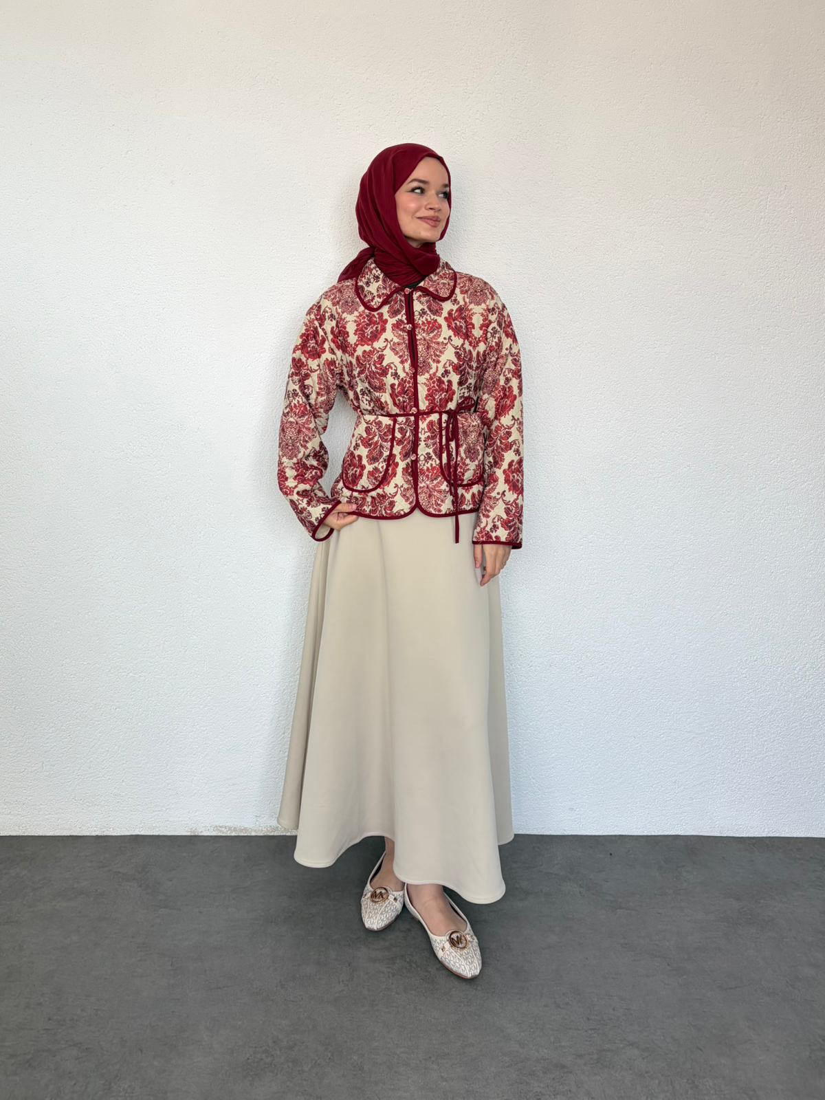 Desenli Kapitone Ceket