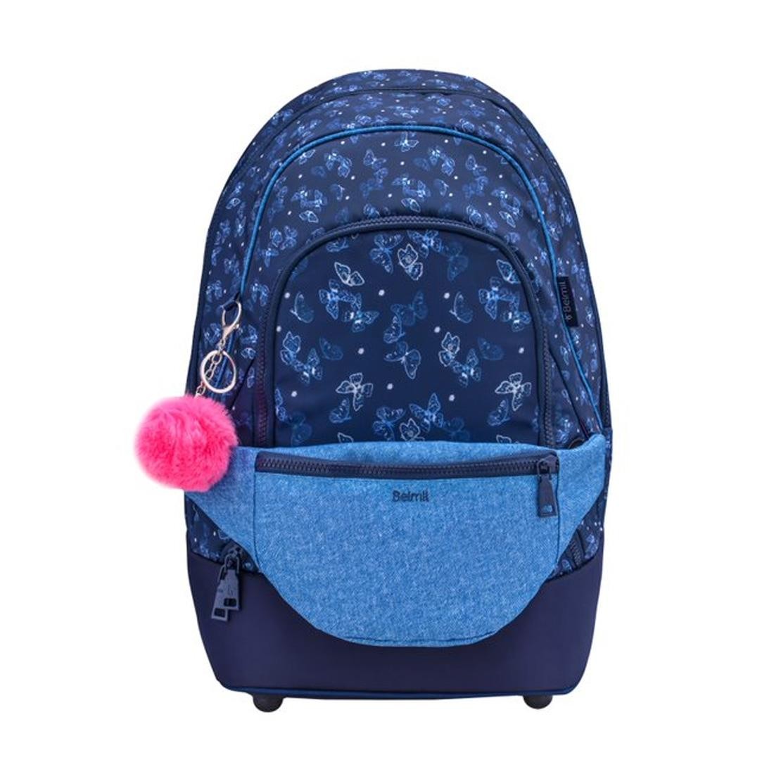 Belmil Flower Jeans Chic 2 in 1 Ergonomik Okul Çantası 338-84/P/7