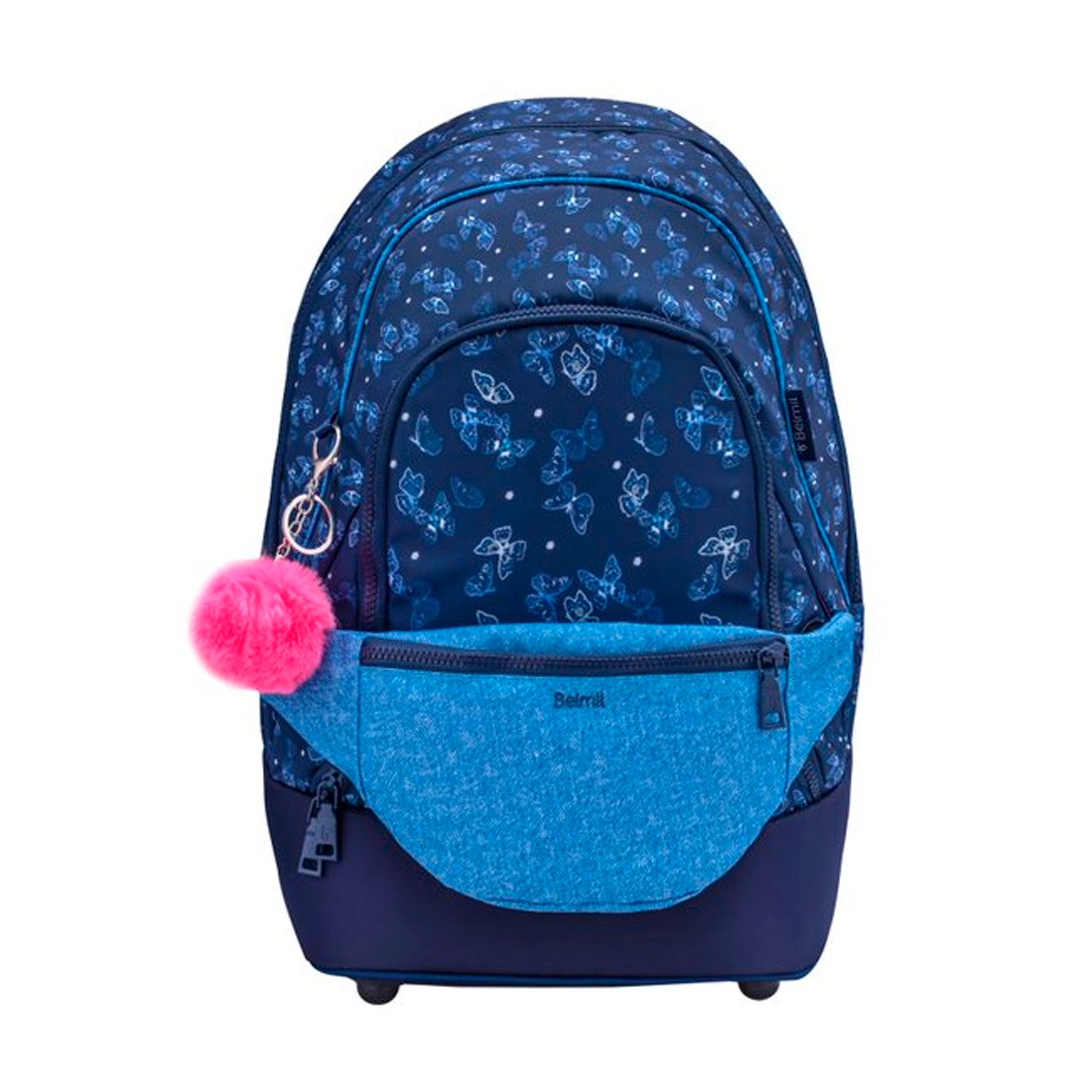 Belmil Flower Jeans Chic 2 in 1 Ergonomik Okul Çantası 338-84/P/7
