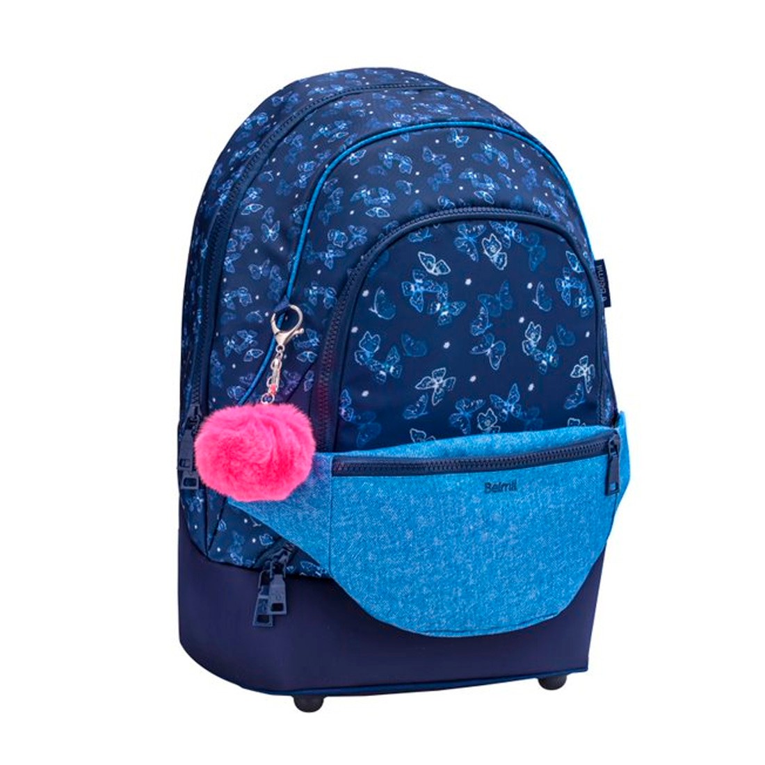 Belmil Flower Jeans Chic 2 in 1 Ergonomik Okul Çantası 338-84/P/7