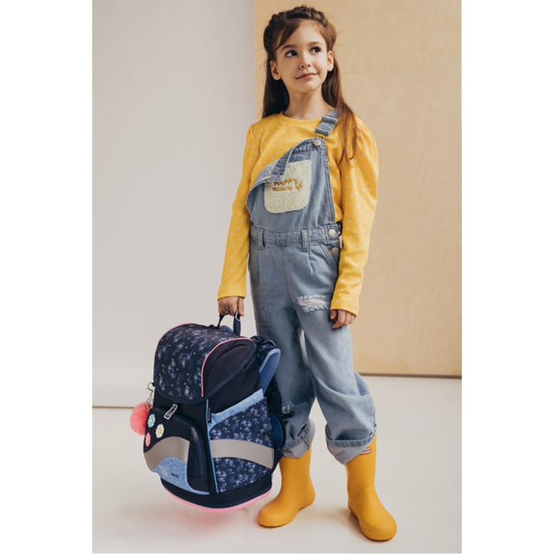 Belmil Flower Jeans Chic Ergonomik Mıknatıslı Okul Çantası 405-51/P/7