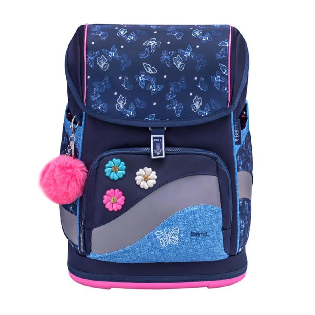 Belmil Flower Jeans Chic Ergonomik Mıknatıslı Okul Çantası 405-51/P/7