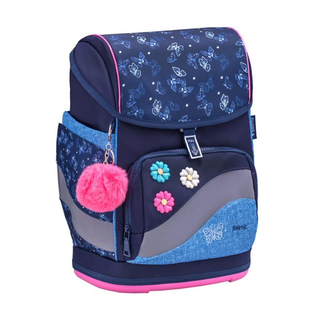 Belmil Flower Jeans Chic Ergonomik Mıknatıslı Okul Çantası 405-51/P/7