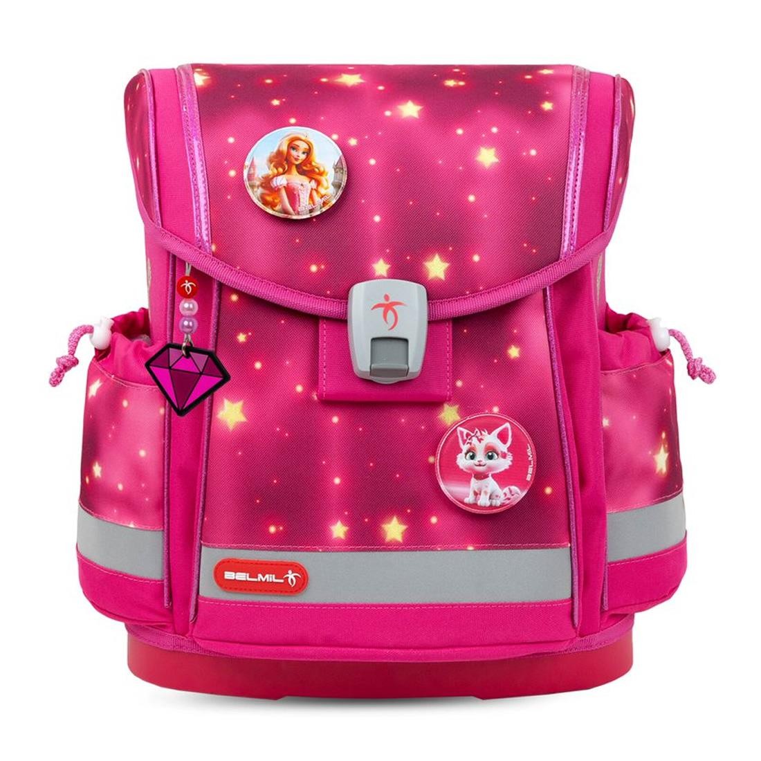 Belmil Pink Star Ergonomik Mıknatıslı Okul Çantası 405-78/AG
