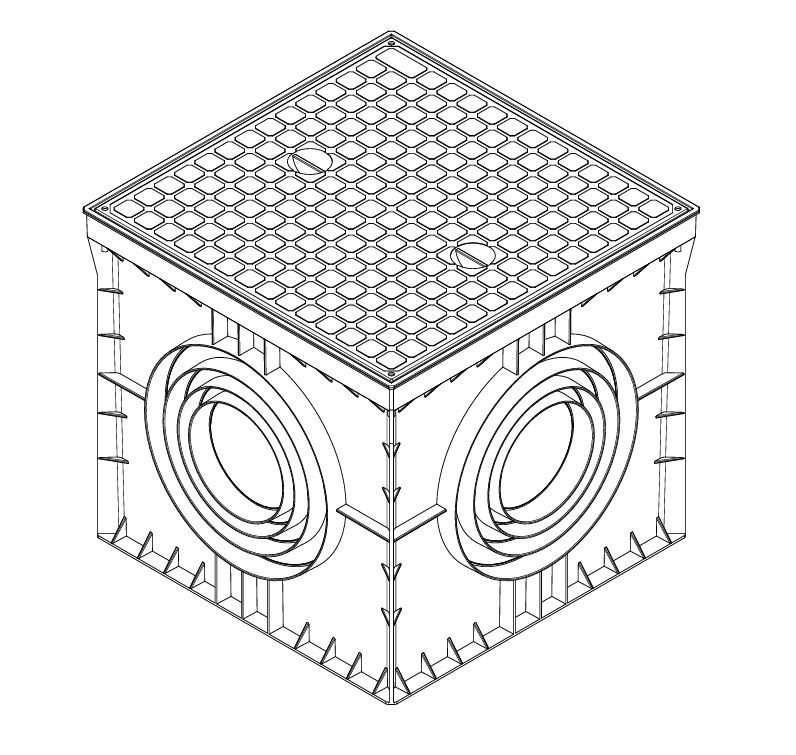 550x550x500 Düz Kapak - Menhol Kutusu ve Rögar Kapakları
