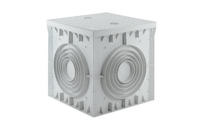 400x400x400 Menhol 8 Çıkışlı Kapaksız - Menhol Kutusu ve Rögar Kapakları