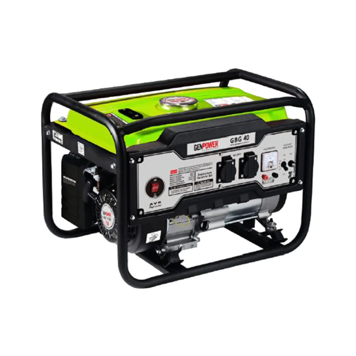 GenPower GBG 40 – 4 kVA Benzinli Portatif Jeneratör | İpli Çalıştırmalı Monofaze 230 V