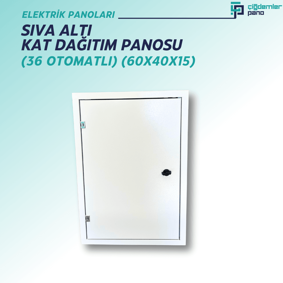 Sıva Altı Kat Dağıtım Panosu | Gömme Tip Sac Elektrik Panosu – 36 Otomatlı – 60x40x15 cm