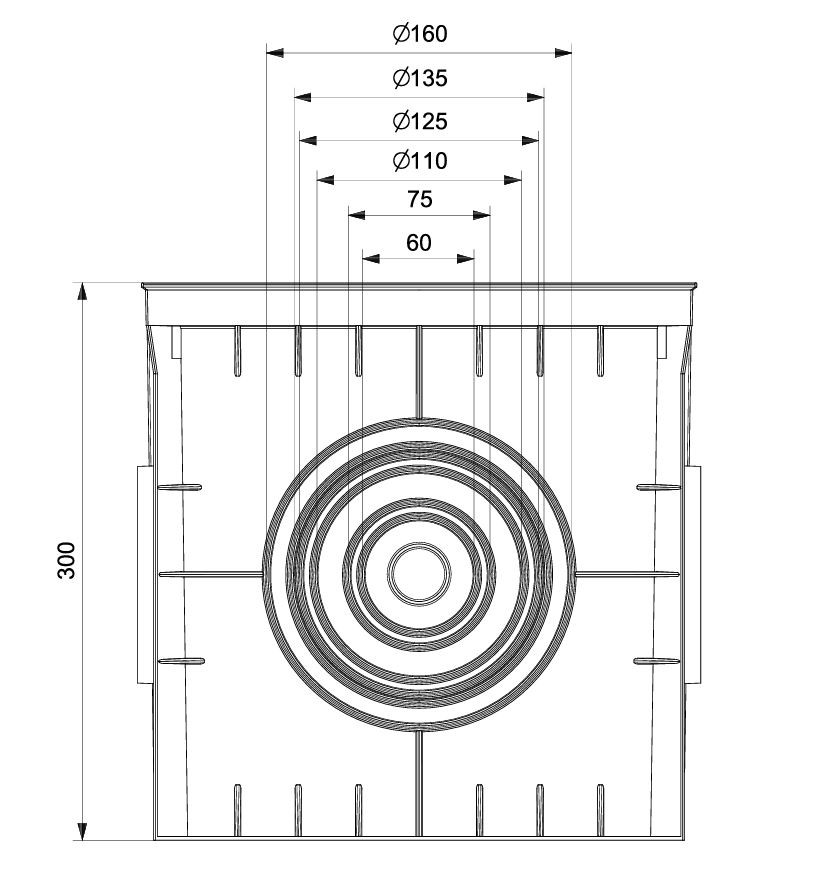 300x300x300 mm Menhol Kapaksız Menhol Kutusu
