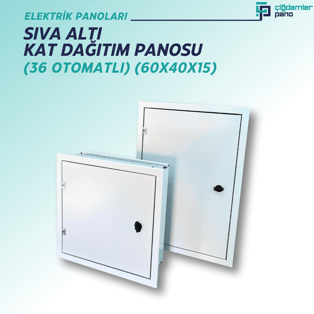 Sıva Altı Kat Dağıtım Panosu | Gömme Tip Sac Elektrik Panosu – 36 Otomatlı – 60x40x15 cm