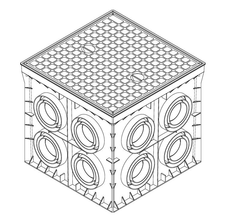 550x550x500 Düz Kapak - Menhol Kutusu ve Rögar Kapakları