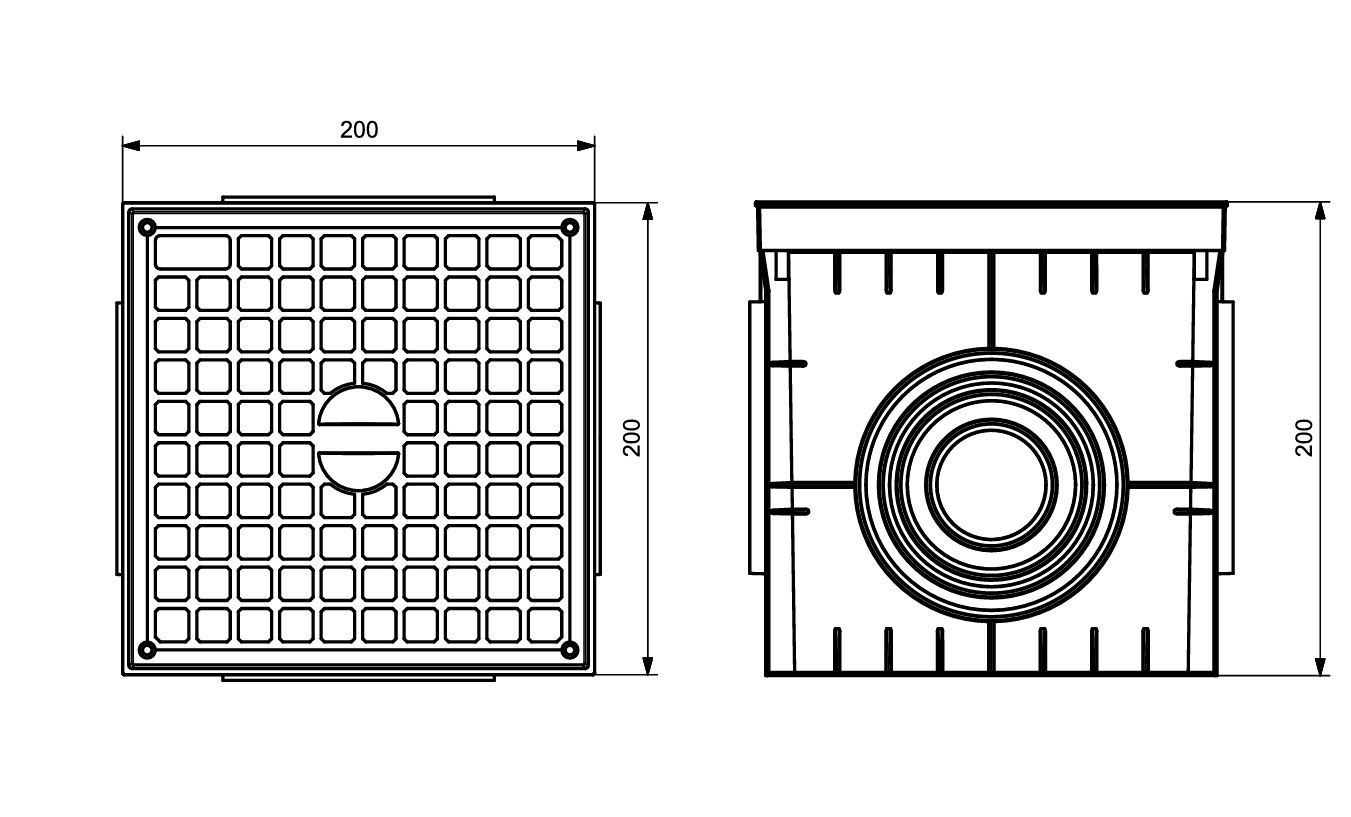 200x200x200 Menhol Kutusu ve Rögar Kapakları