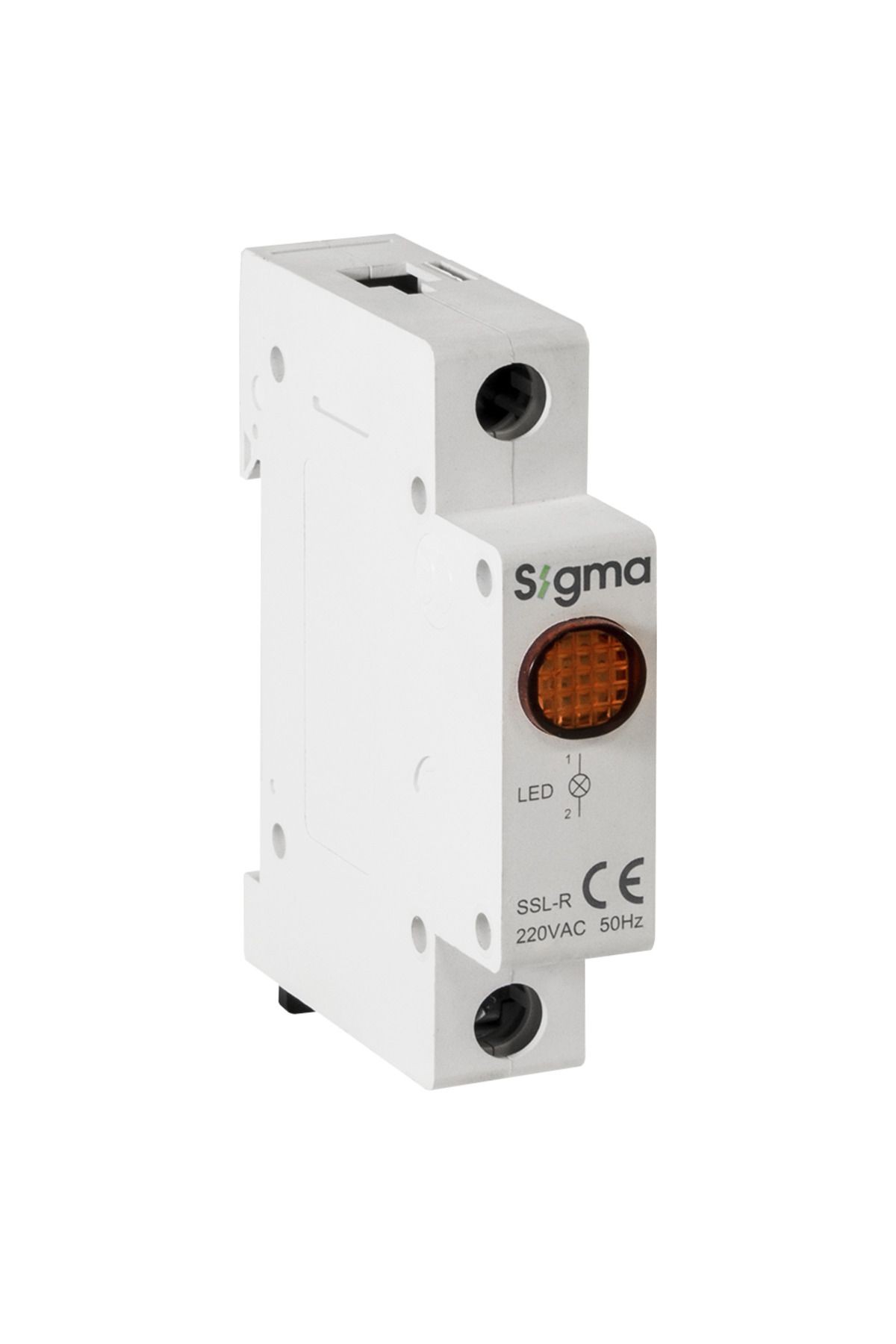 DIN Ray Tipi Sinyal Lambası Kırmızı - 220 V AC - SSL-R220A