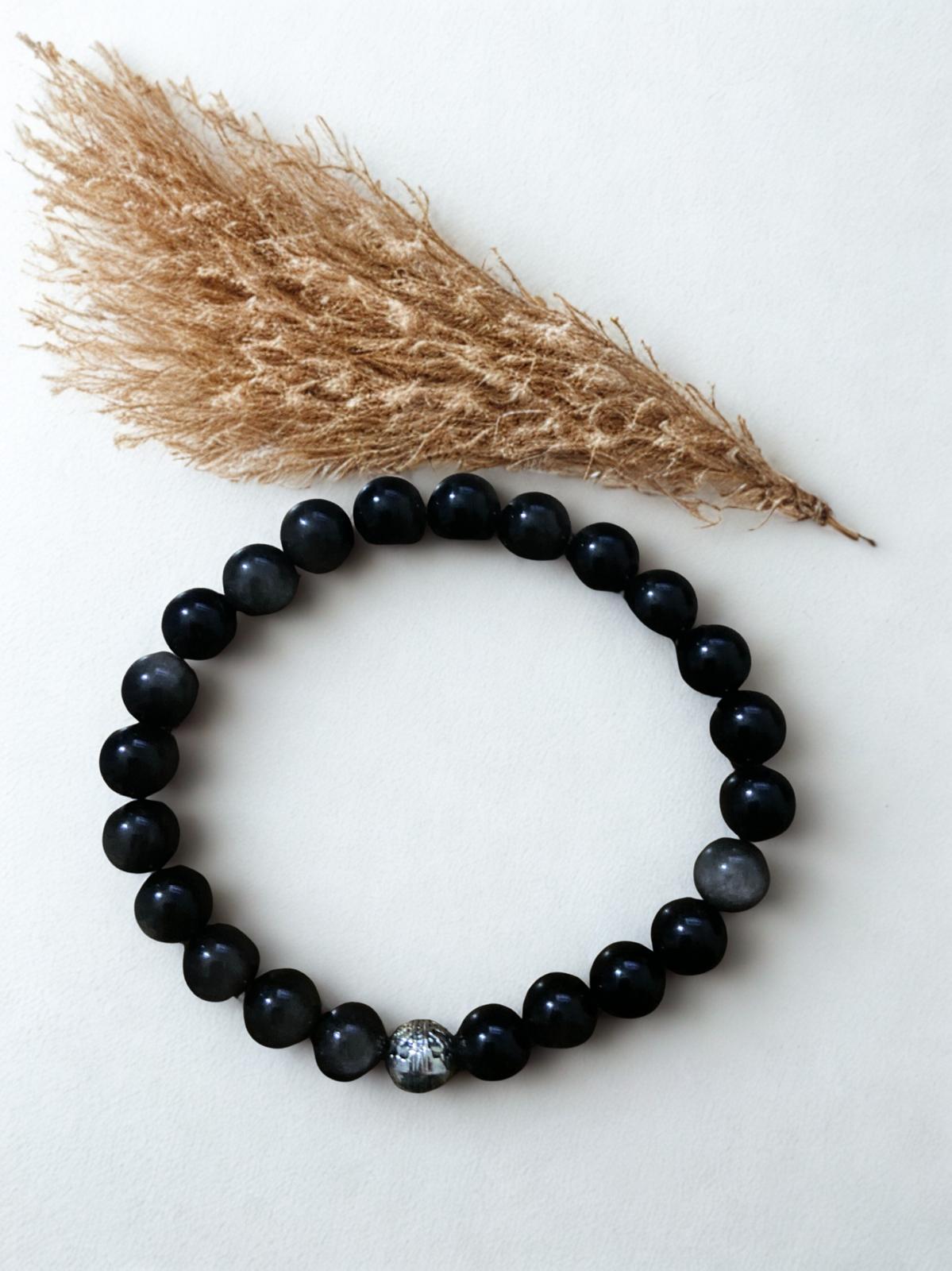 Gold Obsidyen Taşı Bileklik