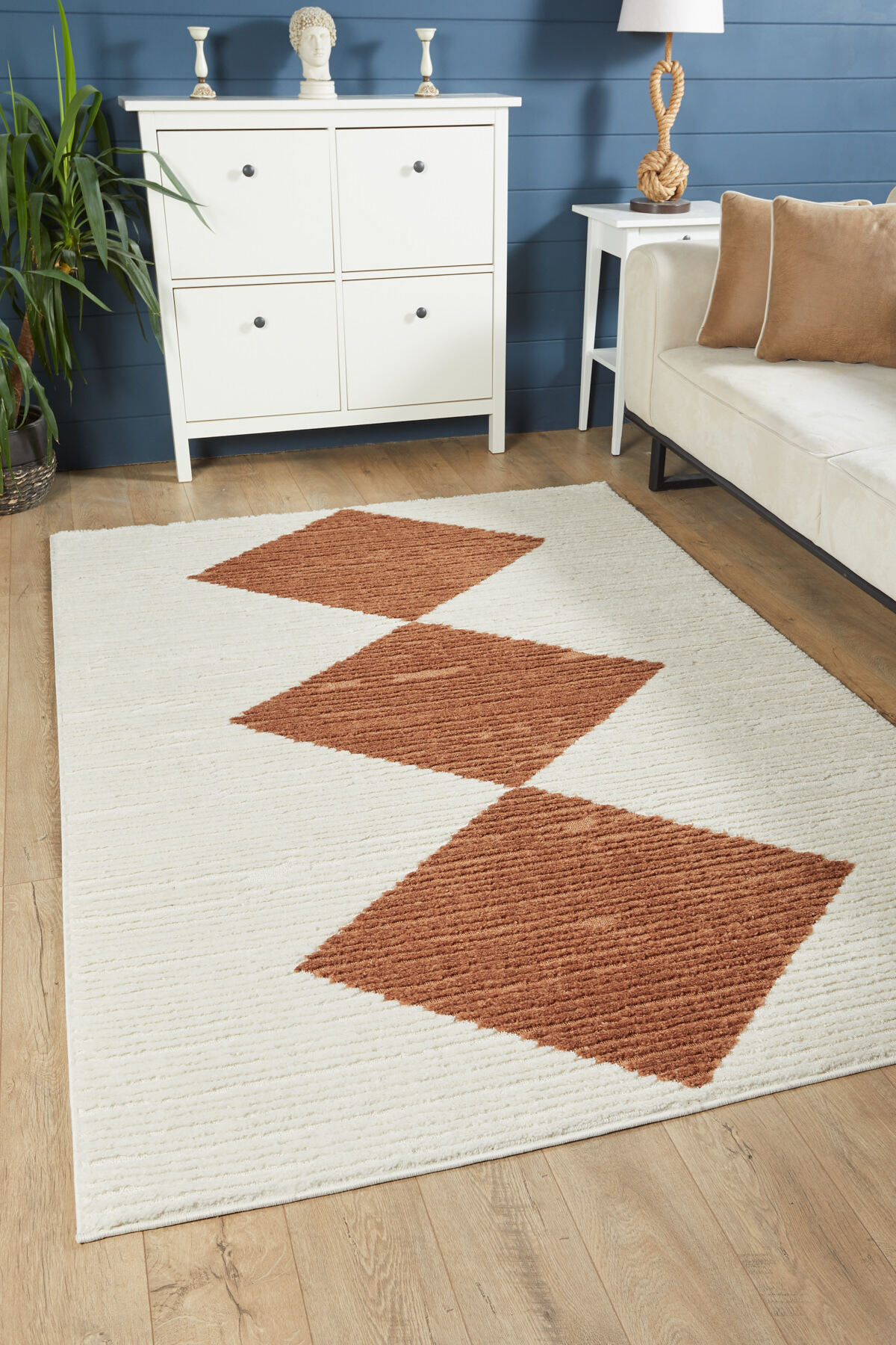 Quincey Bukleli Yumuşak Peluş Post Shaggy Krem Çocuk Odası Oturma Odası Salon Mutfak Halısı