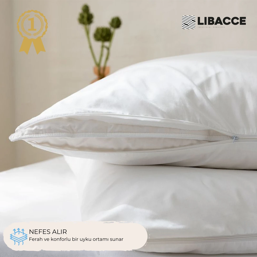 Pamuklu Beyaz İç Astar, Fermuarlı Yastık İç Kılıfı, Yastık Şiltesi