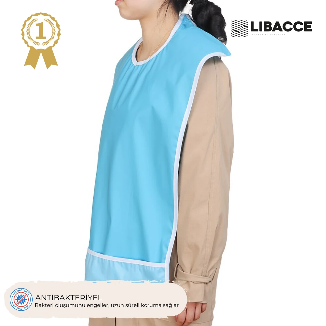 Yıkanabilir Yetişkin Hasta Yemek Önlüğü Cepli