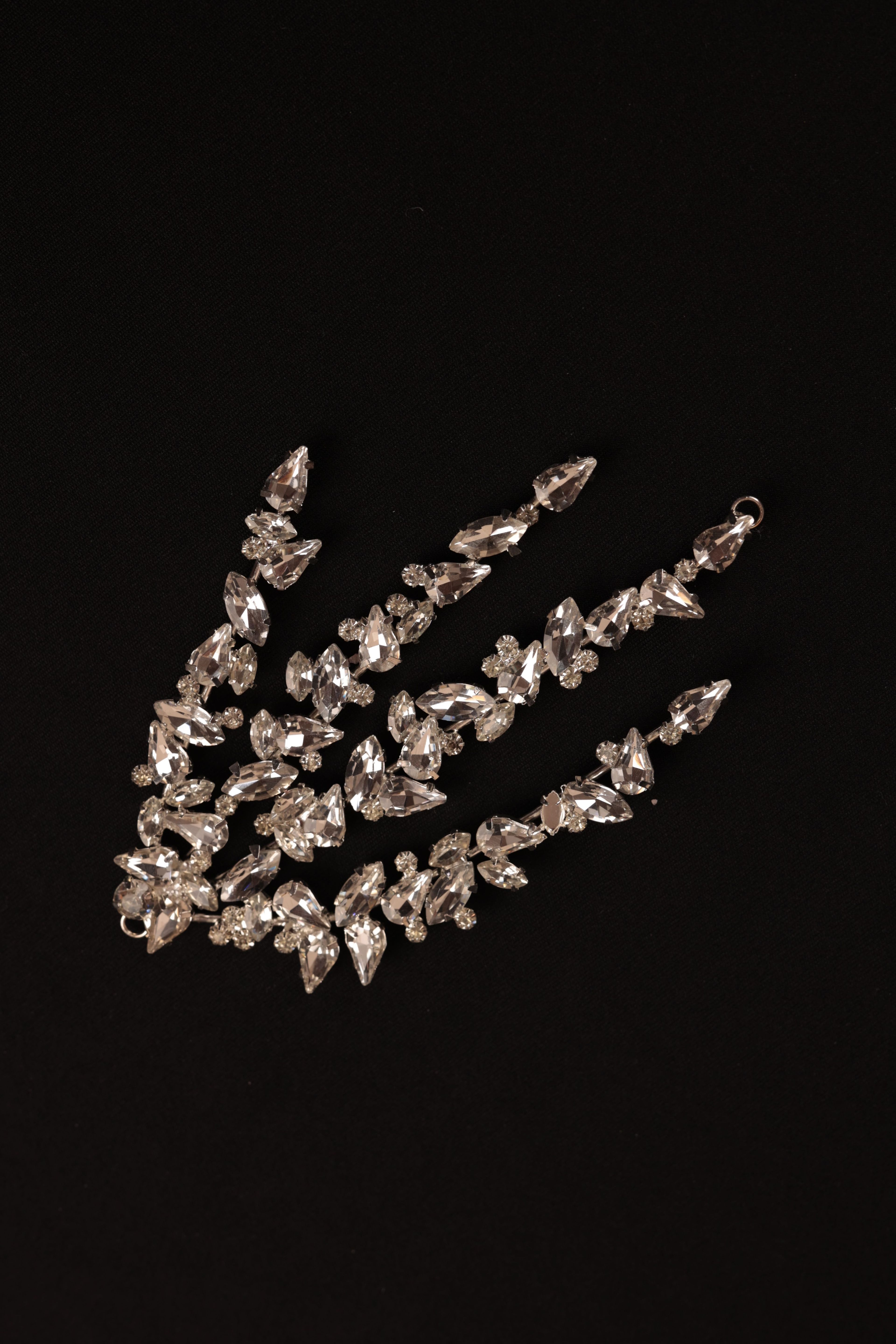 Zircon Stone Embroidered Bridal Hair Clip | 1108