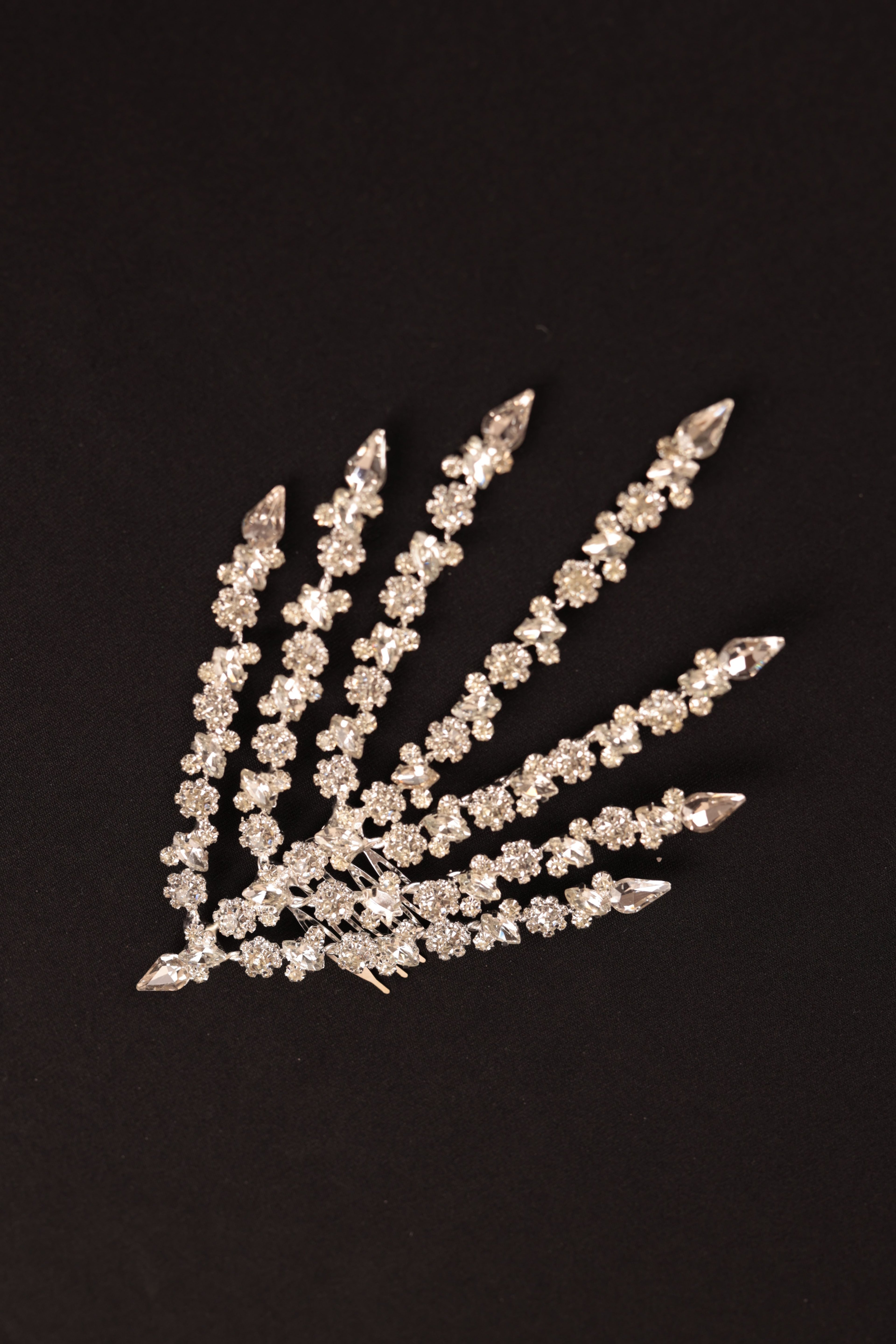 Zircon Stone Engraved Bridal Hairpin | 1109