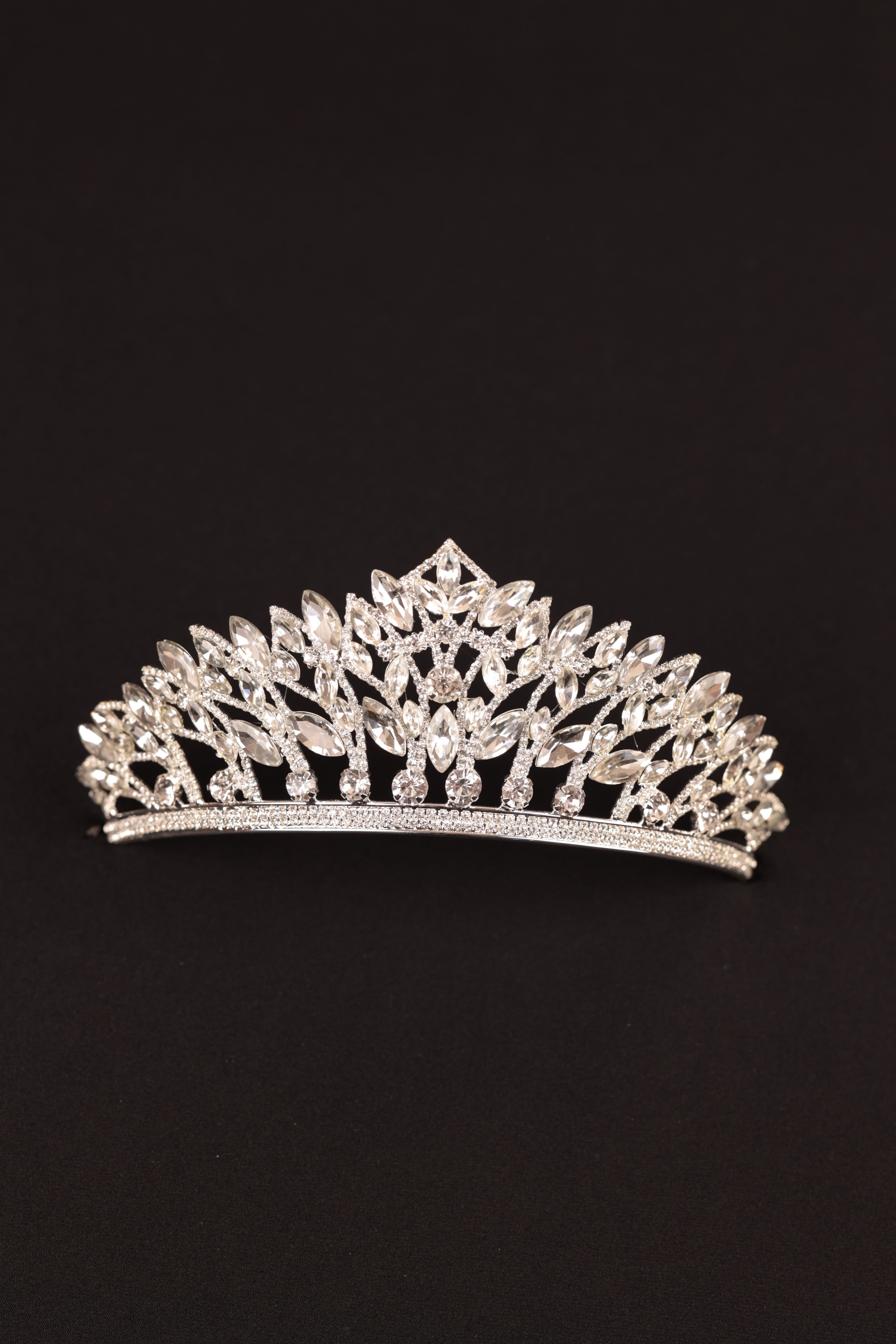 Crystal Stone Detailed Bridal Crown | 1080