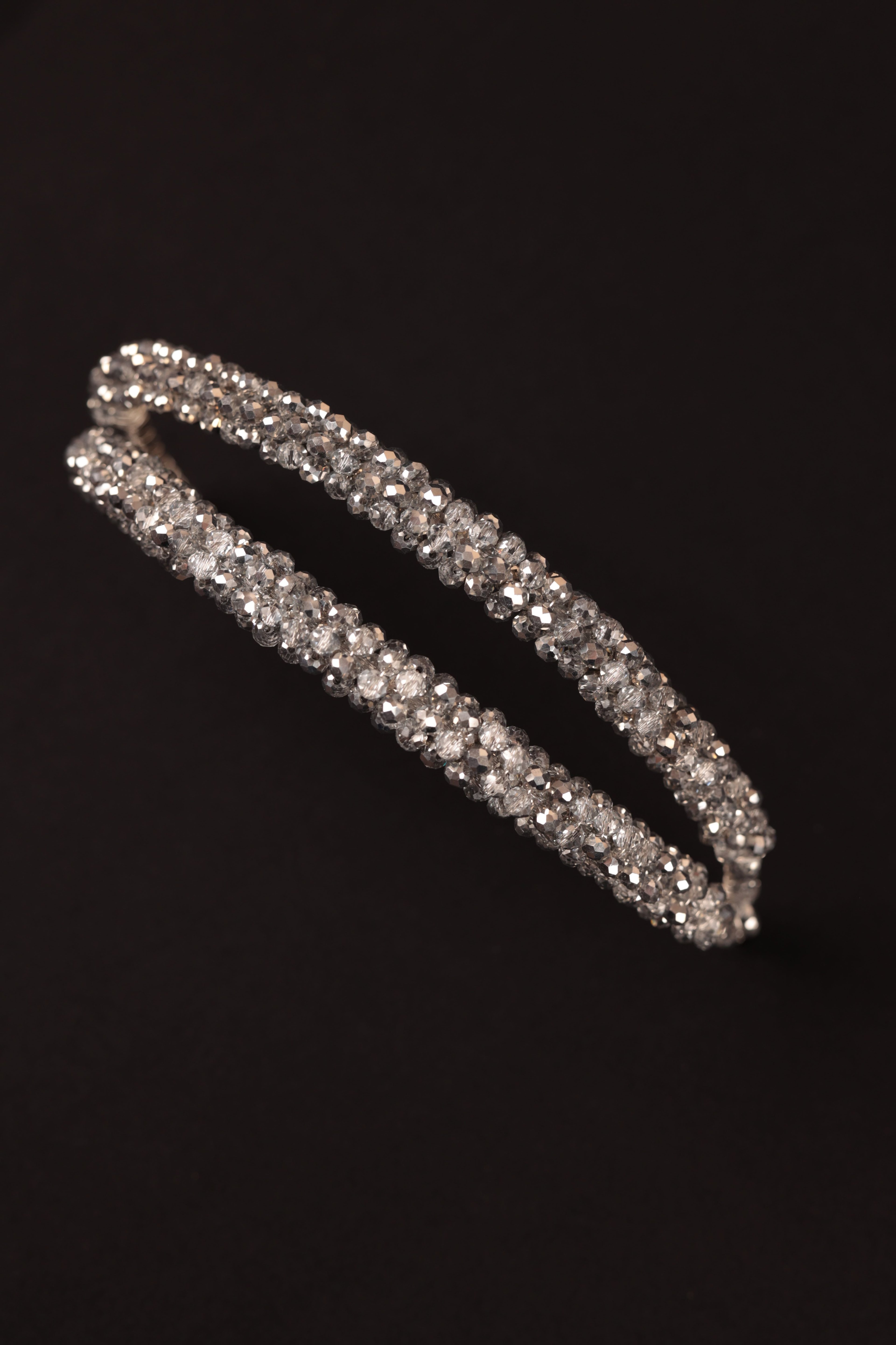Crystal Bead Embroidered Bridal Hairpin | 1088