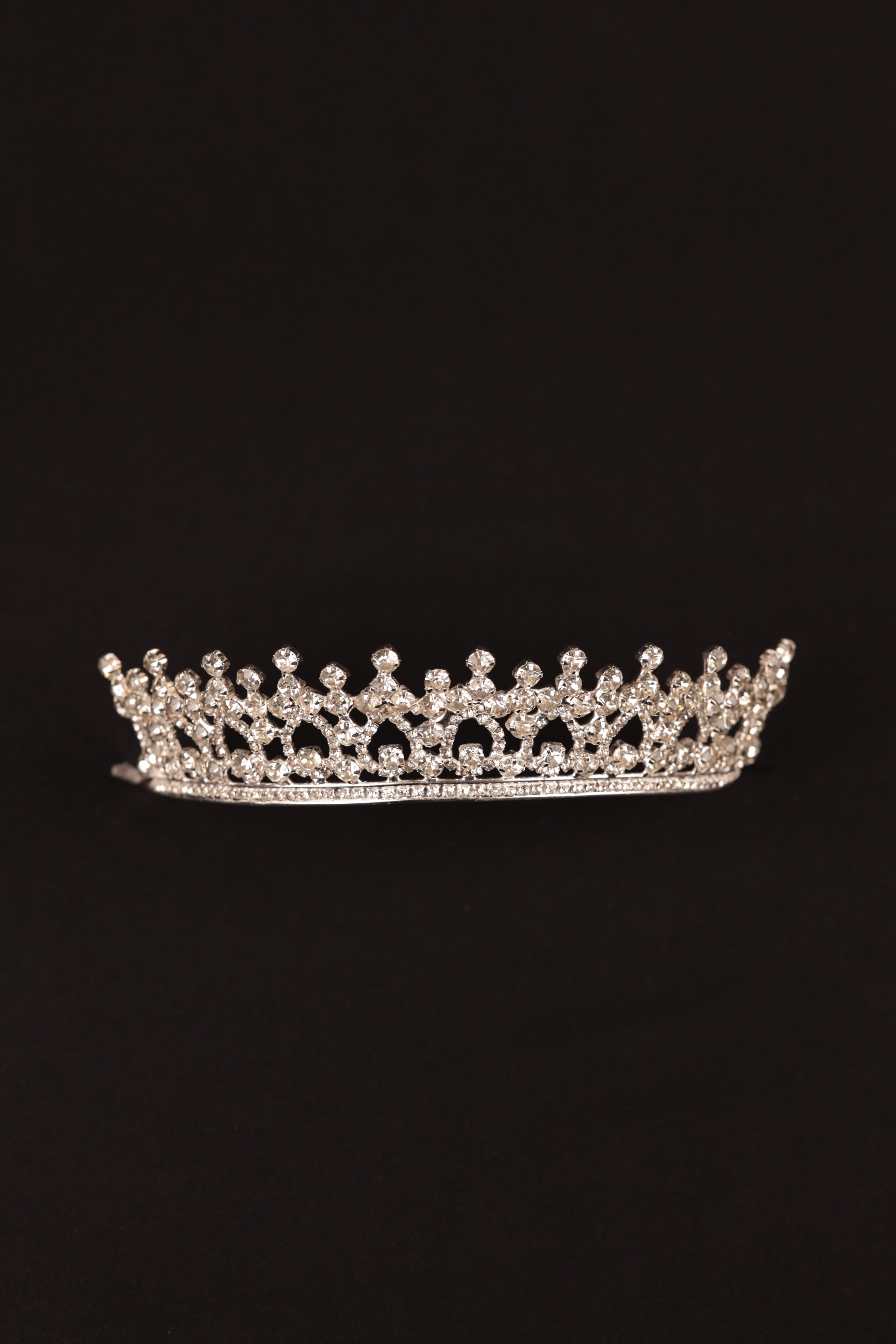 Stone Embroidered Zircon Bridal Crown | 1029
