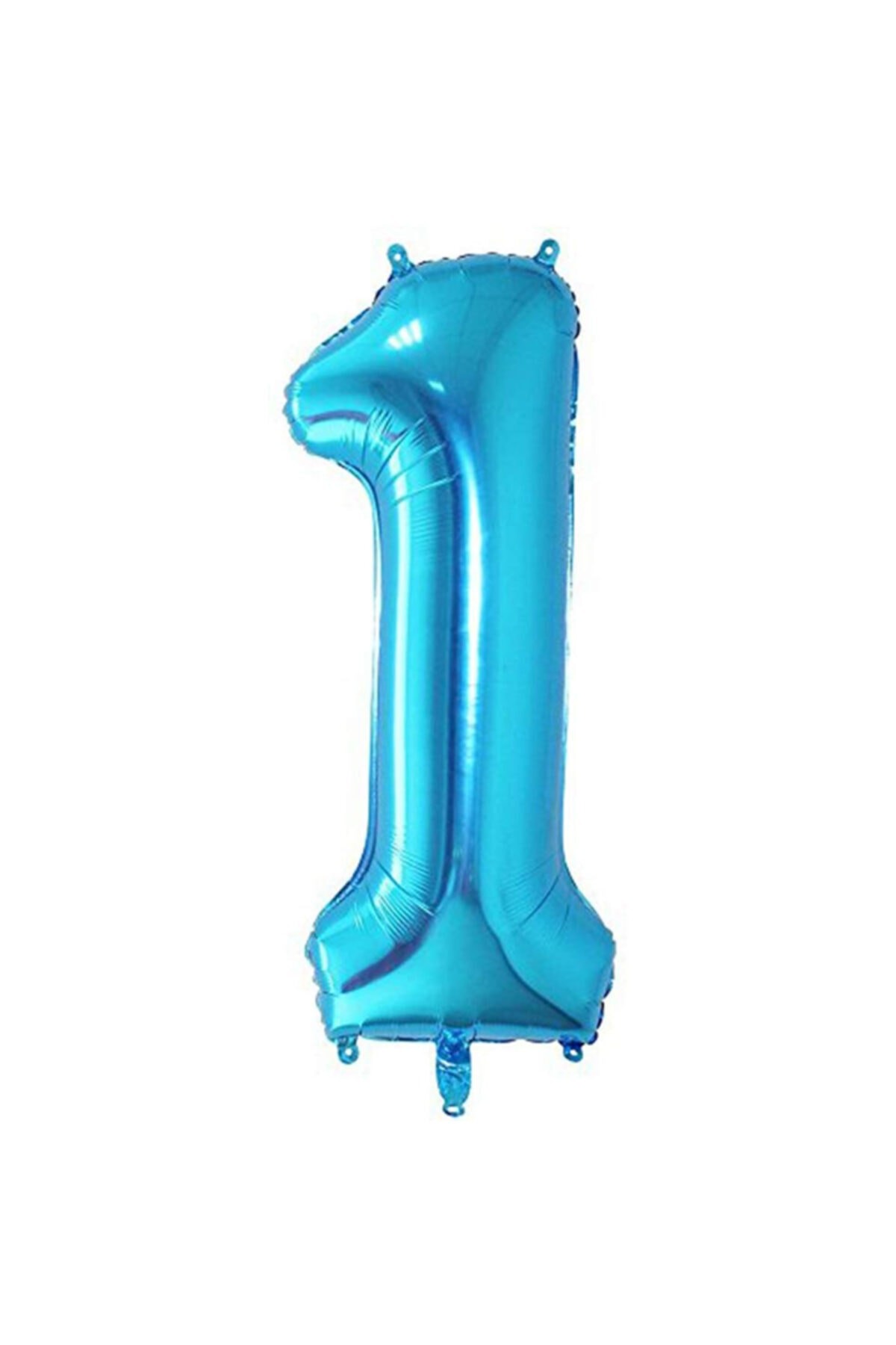 1 Rakamı Mavi Renk Folyo Balon 40 Inç(100 Cm)