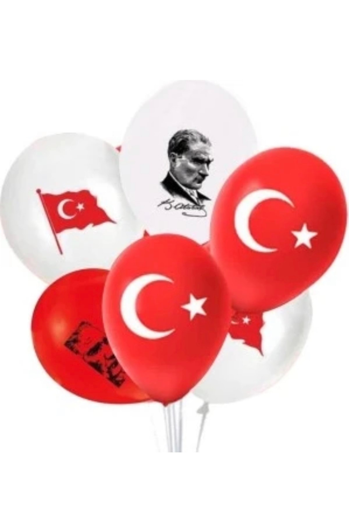 Ata-bayrak Baskılı Balon Karışık Pk 10 Lu