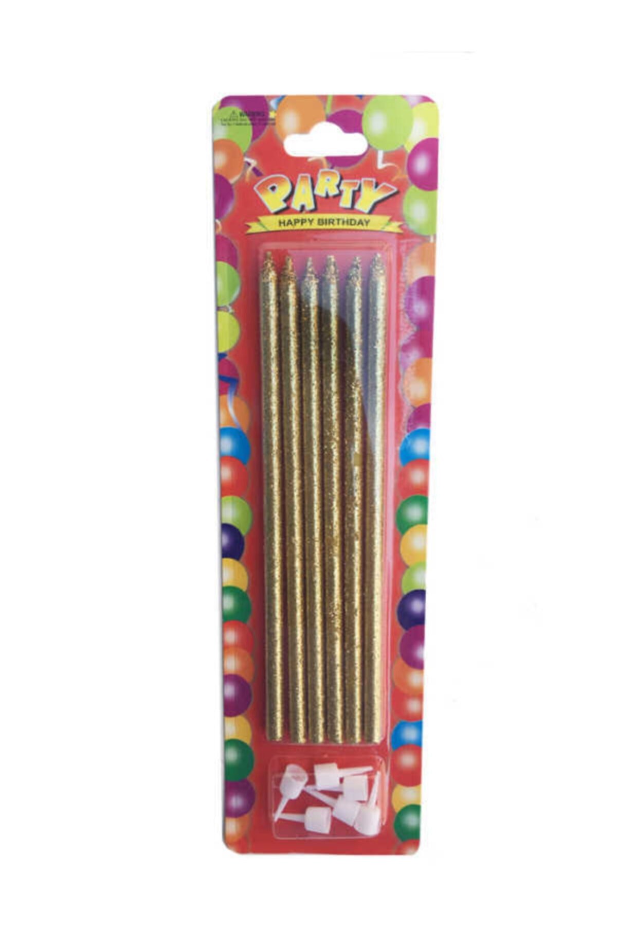 Pasta Mumu Altın Simli  Uzun Pk 6'lı 14 cm