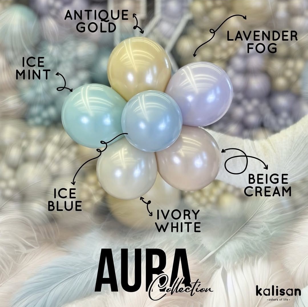 Kalisan Balon Aura Serisi Simli Parlak 12 inç 