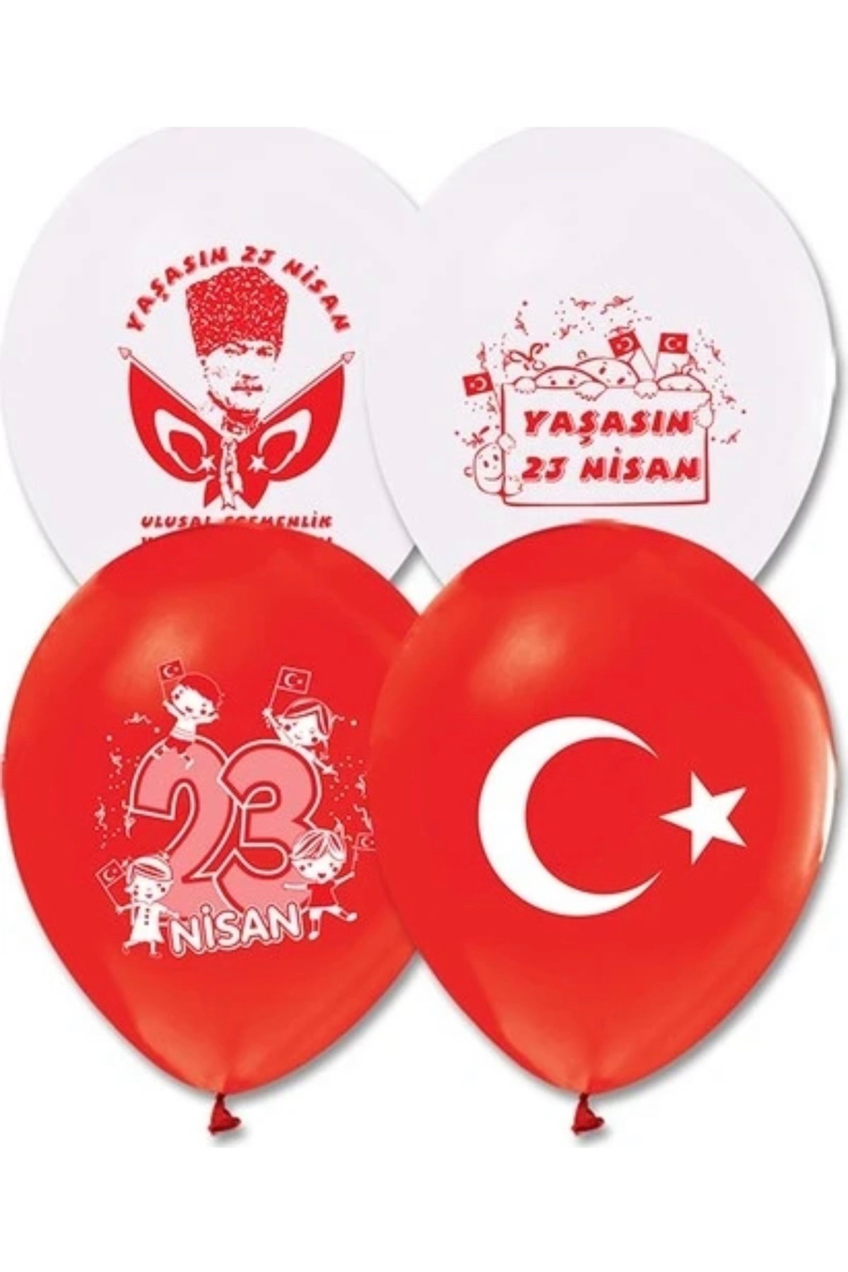 23 Nisan Baskılı Balon 12 Inç Karışık