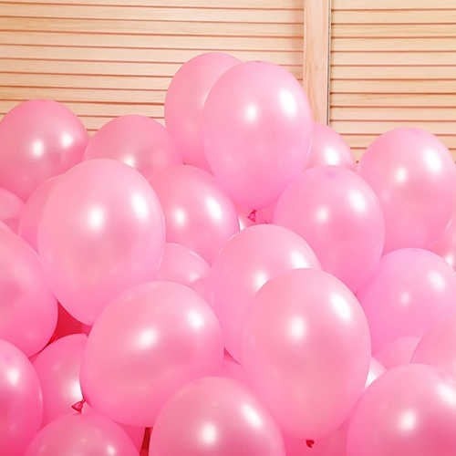 METALİK BALON PEMBE RENK PK 10 LU 12inç 